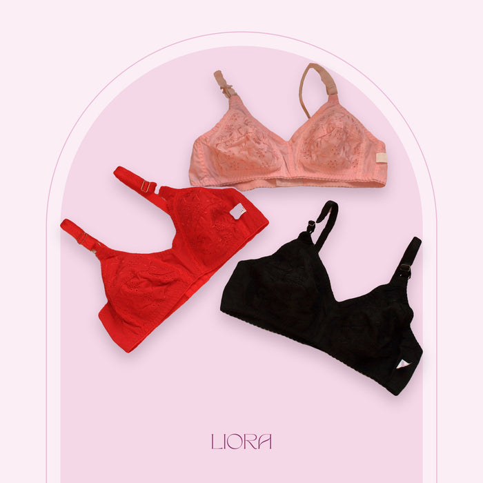 Basic Cotton Chikan Bra